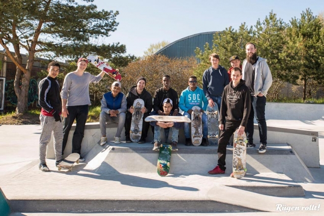 Refugees und Skateboarding